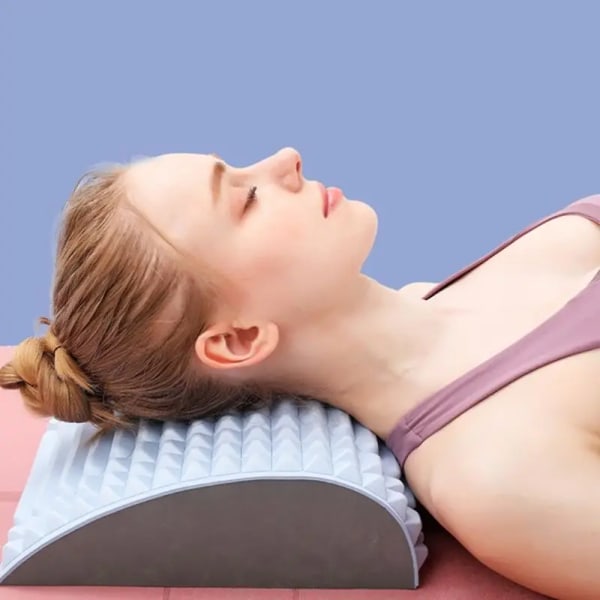 Nakke og ryg stretcher Lændestøtte massager til nakke talje ryg massage afslapning Grey