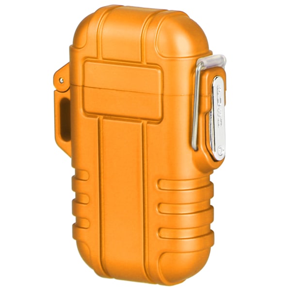 Bärbar Gaständare Vattentät Vindtät Tändare för Rökare Cigaretter Cigarr (Orange) 0.1