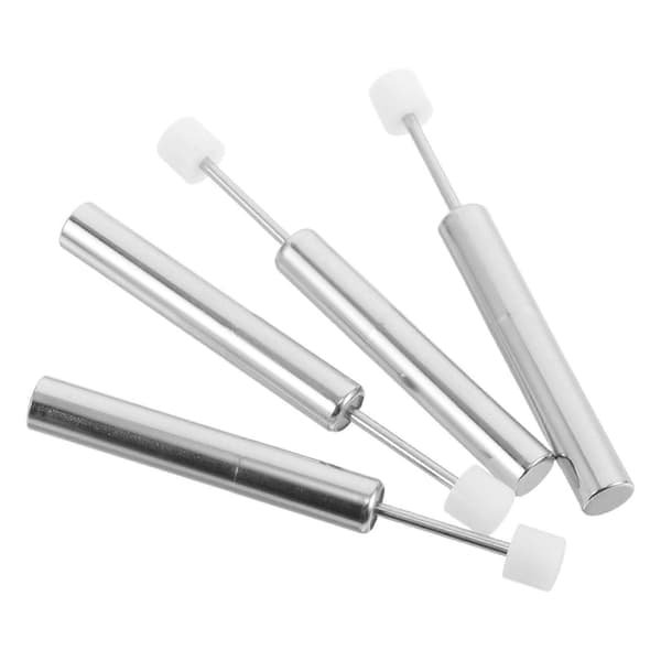 6-delt sæt med dæmpningsstempler med langsom nedstigning - lavet af rustfrit stål, erstatning for dæmper med langsom nedstigning Sølv Silver 5.40X0.70X0.70CM