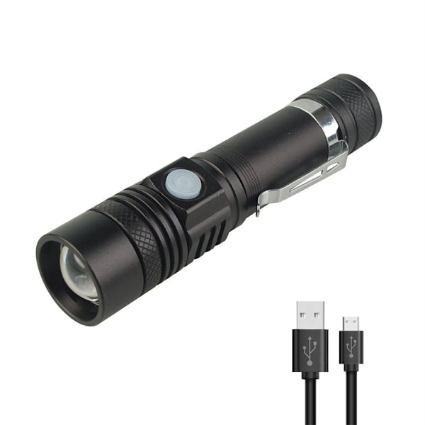 Erittäin kirkas ulkovalaisin, LED-taskulamppu, USB-ladattava