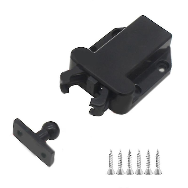 Chassiskåps Återfjädringsbolt Möbel Trycklås Öppna Dörr Utan Handtag Black
