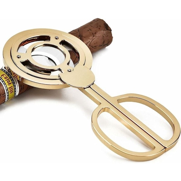 Cigarskærer i rustfrit stål med dobbeltskærerblade cigartilbehør Cigarskærere