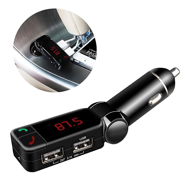 Bil Bluetooth FM-sender USB-lader MP3-spiller for Android