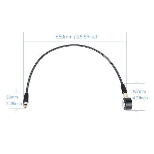 Lysende dykker trykkmåler med 65 cm slange for BCD regulator, undervannsutstyr_xx