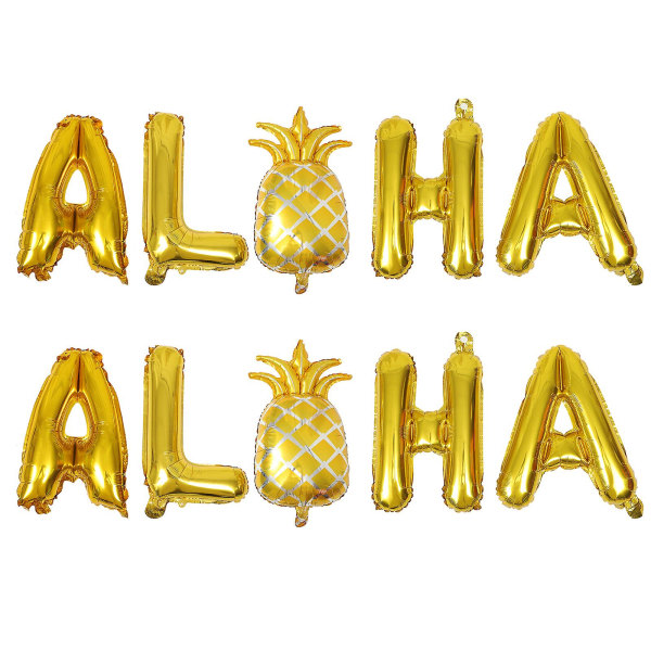 sett med Aloha ballonger ananas ballonger Aloha banner ballong anheng (40x30cm, blandet farge)