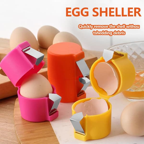 3-pakning Eggeskallåpner, 2025 Ny Eggknuser for Rå Egg, Håndholdt Eggbryter Multifunksjonell Eggkutter Eggknuser og Separator