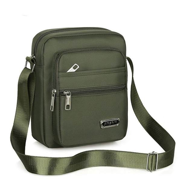 Herr Crossbody Väskor Axelväska GRÖN 6 DRAGONS 6 DRAGONS grön green 6 zippers - 6 zippers
