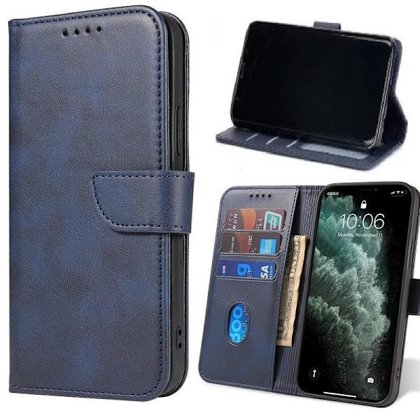 Samsung Galaxy A15 / A15 5G - Kotelo Mobiililompakko Tummansininen Marine blue Navy blue