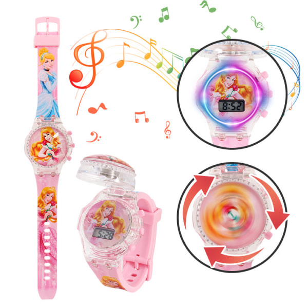 Vilkkuva watch，Music Watch - Watch Light Music Watch tyttöjen lasten leluja