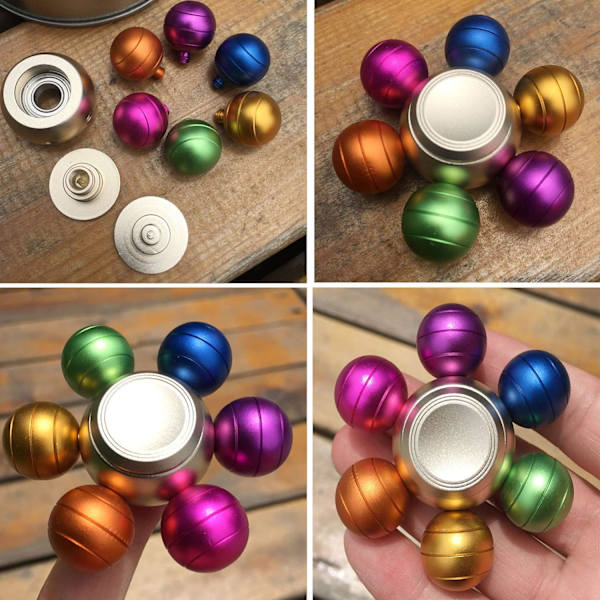 Cool Magic Orb Fidget Ball Spinner Leksaker Metall, Stress Hand Finger Spinner