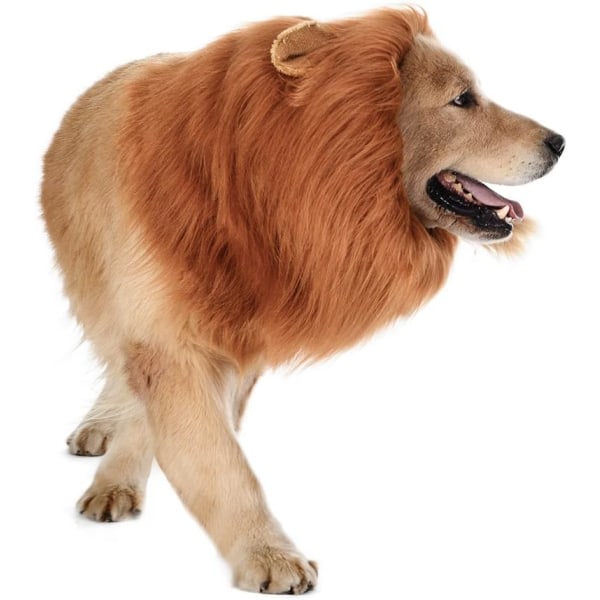 Dog Lion Mane - Realistisk och rolig lejonman för hundar - Kompletterande lejonman för hunddräkter