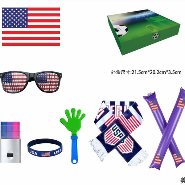 🔥USA VM Fan Sæt⚽Flag+Briller+Klappende Hænder+Ansigtsmaling💥Fantastisk Tilbud Germany