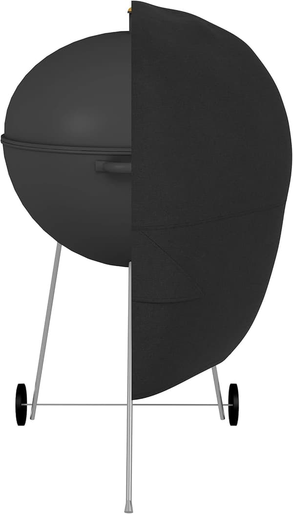 Trekk til rundt kullgrill, svart