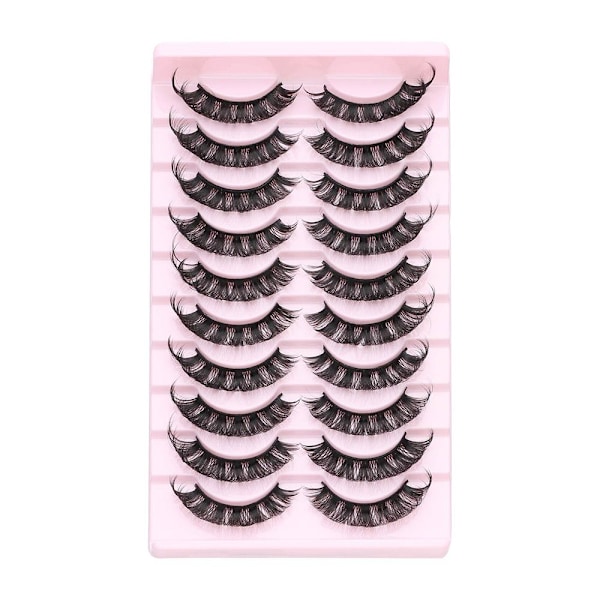 10 paria 3D Mink DD Curl Venäläisiä tekoripsiä TK02