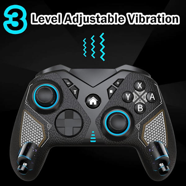 T3 2.4G PC-kontroller, trådløs spillkontroller for Android med Turbo og dobbelmotorer, spillkontroller for Android TV/TV-boks