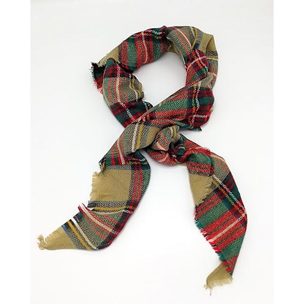 Dame Varmt Langt Sjal Vinter Wraps Store Sjal Strik Cashmere Følelse Plaid Trekant Sjal