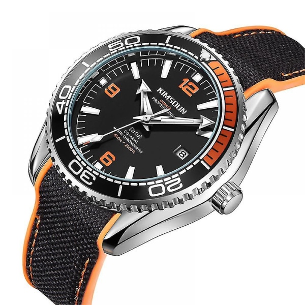 Watch Automatisk Mekanisk Watch i rosetfritt stål Nh35 Urverk, Safirglas, Nylon , Märke Elegant Watch