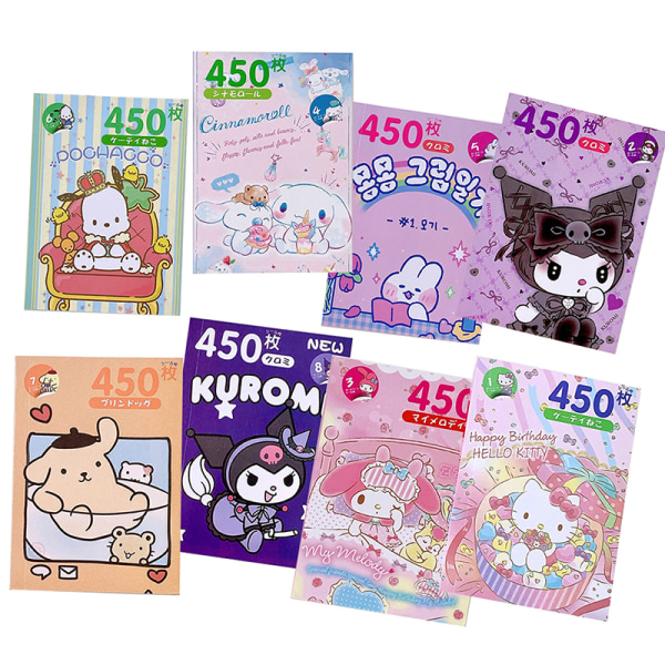 450 kpl Cartoon e -tarroja Kirjasto Sanrio -tarroja Kuromi A1