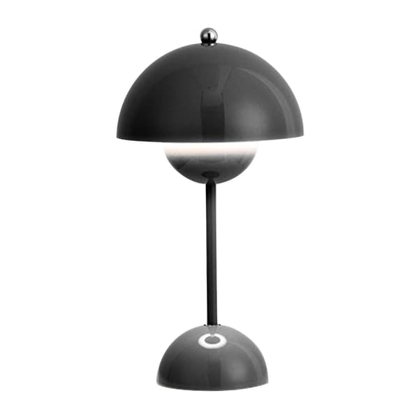 Dæmpbar trådløs bordlampe med 3 læsetilstande, natlampe Sort Black