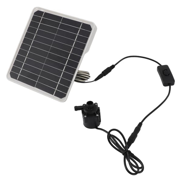 50W solcellepanel vannpumpe med strømlagringsfunksjon, vannvolumjustering med bryter, solcellevannpumpe fungerer 24 timer