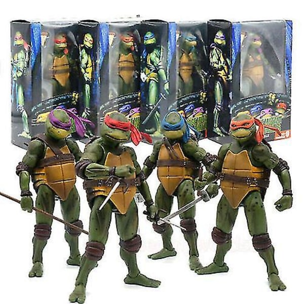 Ninja Turtles 1990 Elokuva 7\" Neca Tmnt Teenage Liikuteltavat Lelut Mutantti Toimintahahmo Lahjat Lapsille Db Michelangelo