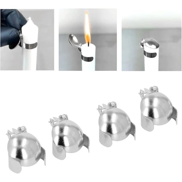 Automatisk ljus släckare 4-pack silvery
