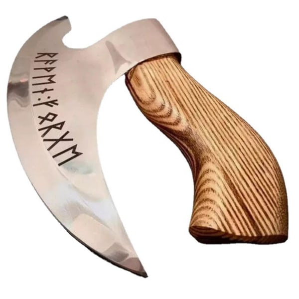 50% alennus - Vintage Houten Kahva Pizza Kirves Kaiverrettu Riimut Viking Pizza Kirves Viking Kirves