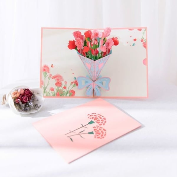 HURRISE 3D äitienpäiväkortti Hyvää äitienpäivää 3D up -kortti Kevät puutarhanhoito Sisustusjuhla äitienpäivä kukka