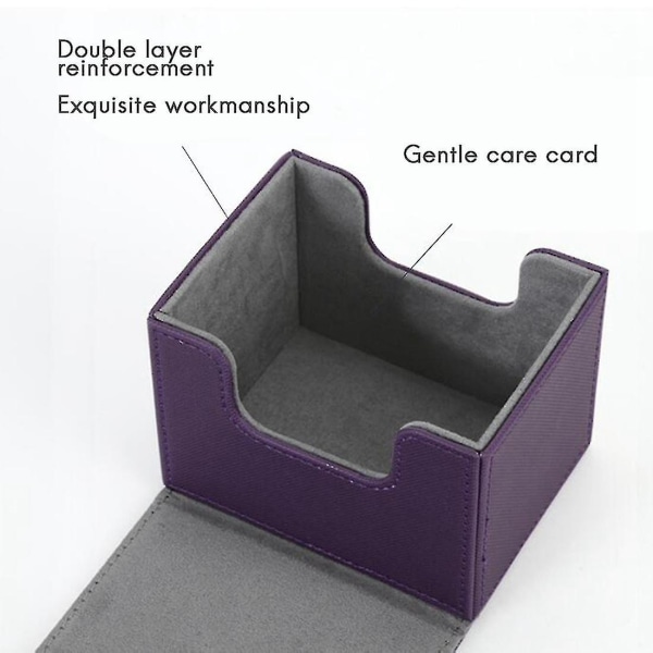 Card Box Side-loading Card Box Deck Case For Yugioh Card Binder Holder 100+, sandfarge