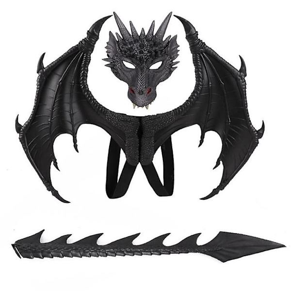Lasten lohikäärmeen siivet -asu, dinosaurus hännän maskisetti, Cosplay_xx Black