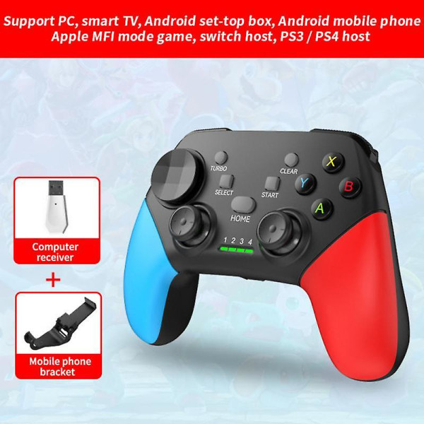 2,4g trådlös Gamepad Bluetooth-kompatibel Gamepad För Switch Computer Mobiltelefon Spelkontroll