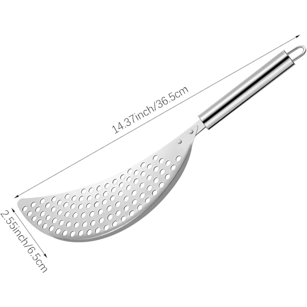 2 Pak Crescent Gryde Si Strainer Rustfrit Stål Fedt Pasta Strainer Plug-In