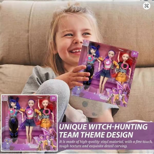 1-3X K-POP Demon Hunter Actionfigur - Sød Vinyl Figur Legetøj, Samlerobjekt Kpop Idol til Børn & Fans 1pc purple