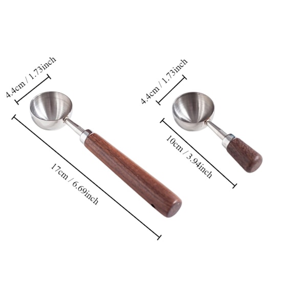 2 stk. Kaffe måleske Kaffe målekop SORT_xx Black