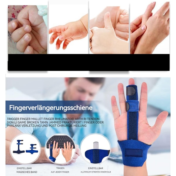 Fingerskena, Fingerortos, Fingerbandage Justerbar skena Finger