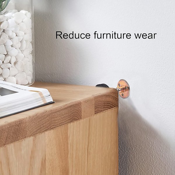 Sänggavel Stopper Set om 4 Metall Sängram Anti Shake Verktyg Sänggavel Väggfäste Konsoler Justerbar Gängad Sängram Anti Shake Verktyg för Säng