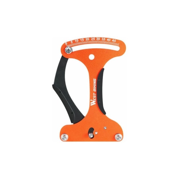Ekerspänningsmätare Cykelspänningskalibrator Tensiometer Aluminiumlegering cykelhjul reparationsverktyg, orange