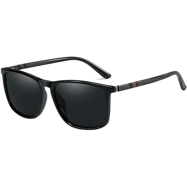 SunShadeX/Designer-001-Aurinkolasit-1-Vintage Neliö: Polarisoitu, UV400 Suoja, Unisex Black