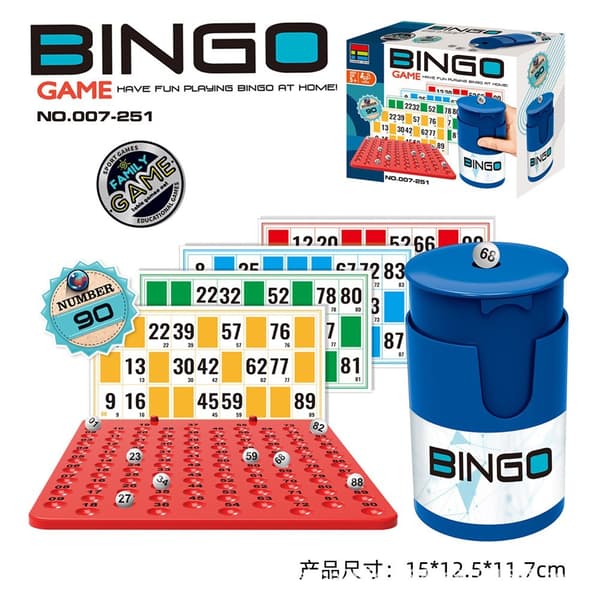 BINGO Manuell Lyckodragningsmaskin Bordsfestspel, 007-251B Number Game Two