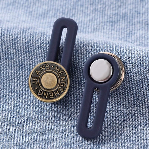 12 stycken jeans knappar, byxförlängare, liten till stor midja