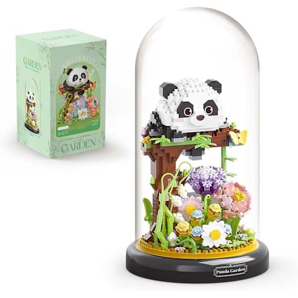 Uggla Blombukett Byggsats för Vuxna, Djur Blommor Växter Dekor med Dammskydd, Födelsedagspresent Byggleksak för Pojkar Flickor, 1123 PCS Mini