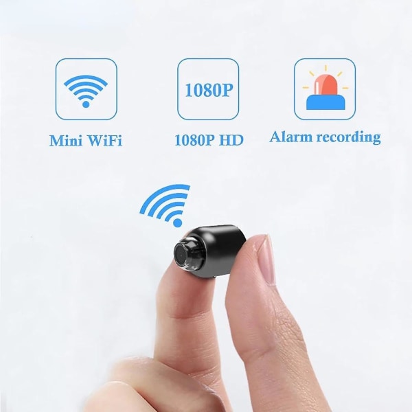 Minikamera Wifi-kamera 1080p HD Langaton Valvonta Turvallisuus IP-kamera Pimeänäkö Liiketunnistin Silmukkanauhoitus baby