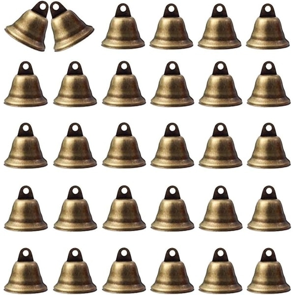 30 stk Små Vintage Bronse Håndklokker Vintage Klokker Vintage Bronse Jingle Bells Vintage Bronse Klokker Mini Håndklokke Bronse Klokke Håndlaget Liten Klokke