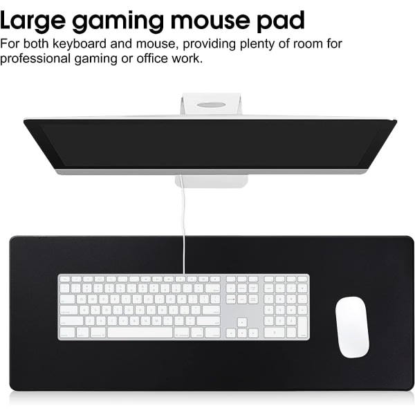 Gaming Musematte Utvidet Stor Datamaskin Tastatur Musematte Skrivebordsmatte Myk Glatt Overflate og Sklisikker Gummibase Vanntett Myk Klut