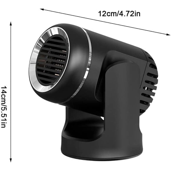 Bærbar bilvarmer, 12V 120W bilvarmer defroster