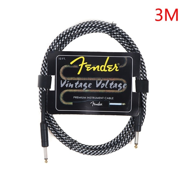 Fender Gitarr Kabel Wire Line Bas Elbox o Kabel Noise R Svart 3m