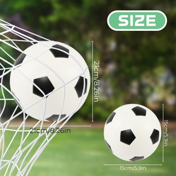 Handleshh Silent Soccer Foam Soccer VIT 6IN Vit White 6in
