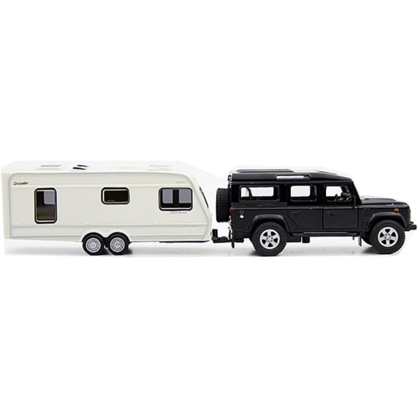 Leikkiautojen asuntoautopaketti: SUV-maasturi, perävaunu ja matkailuauto - Diecast-mallit pojille