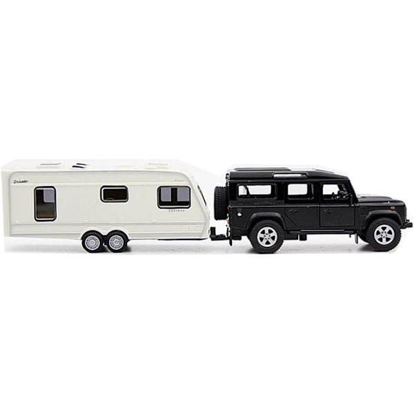Leke-Campingvogn SUV Tilhenger Trekk RV Bobil Lekebiler for Gutter Diecast Lastebil Modellbil