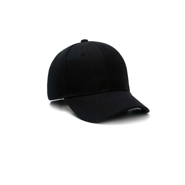 Laadukas säädettävä pesäpallohattu renkaalla Ulkouima- cap naisille Miesten muoti Snapback-hattu (musta)
